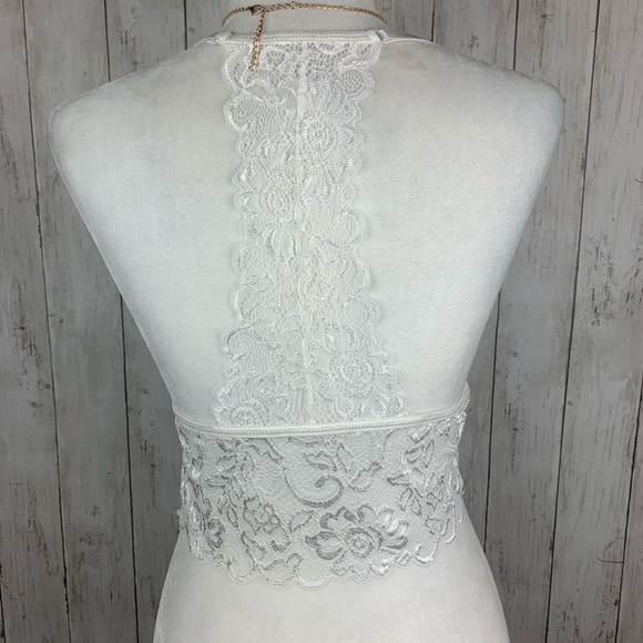 🔥HOT & SEXY🔥CROCHET LACE BRA BRALETTE WHITE S/M/L NWT - Picture 6 of 7